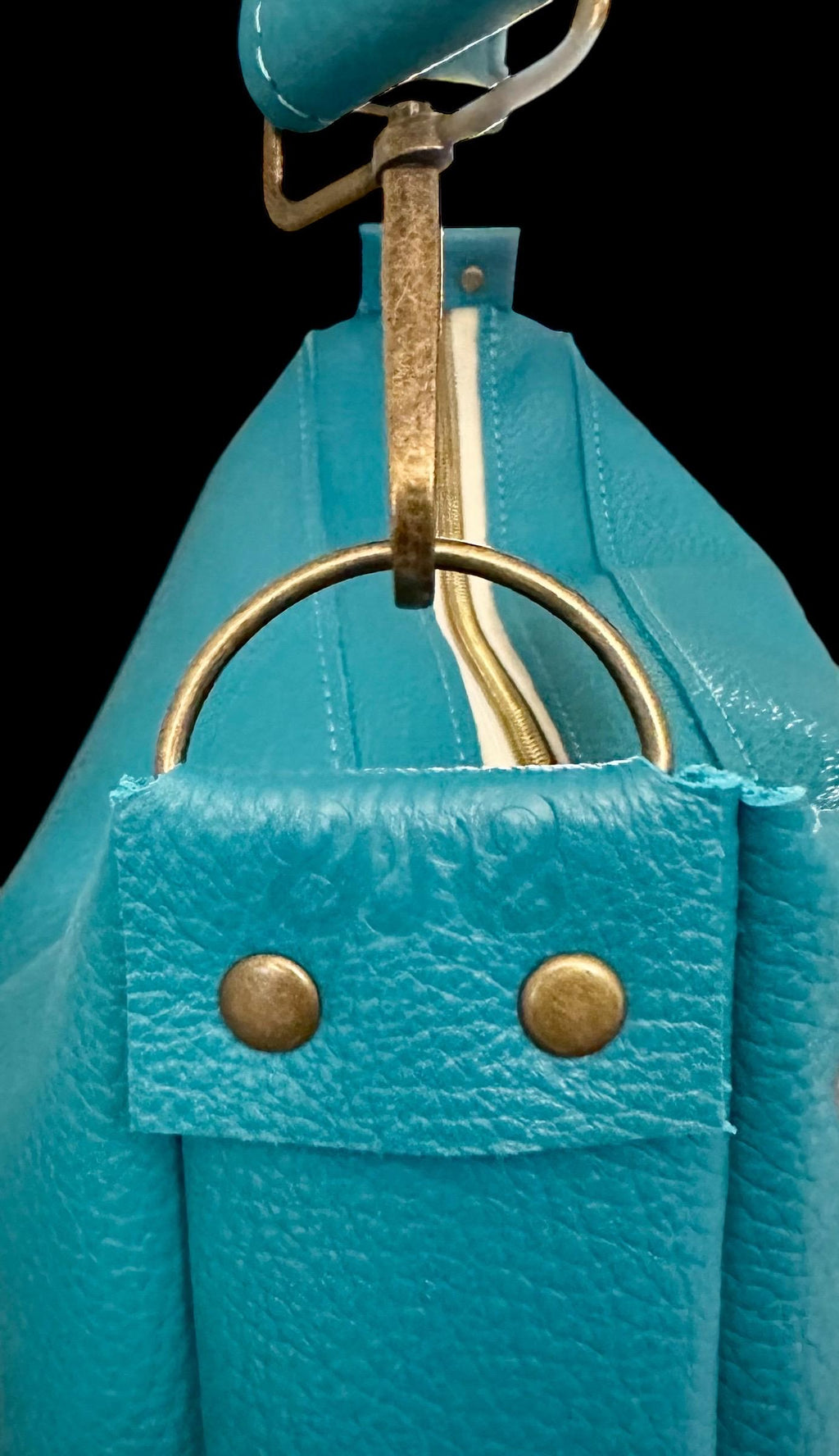 Full Grain Leather Zipper Aruba Boho Crossbody Bag Shoulder Purse - Large