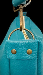 Full Grain Leather Zipper Aruba Boho Crossbody Bag Shoulder Purse - Large