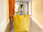 Full Grain Real Leather Zipper Pebbled Yellow Hartlee Crossbody or Shoulder Bag Purse