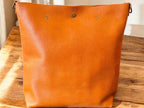 Full Grain Real Leather Autumn Orange Dog Hartlee Crossbody or Shoulder Bag Purse