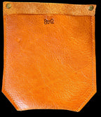 Full Grain Real Leather Autumn Orange Dog Hartlee Crossbody or Shoulder Bag Purse