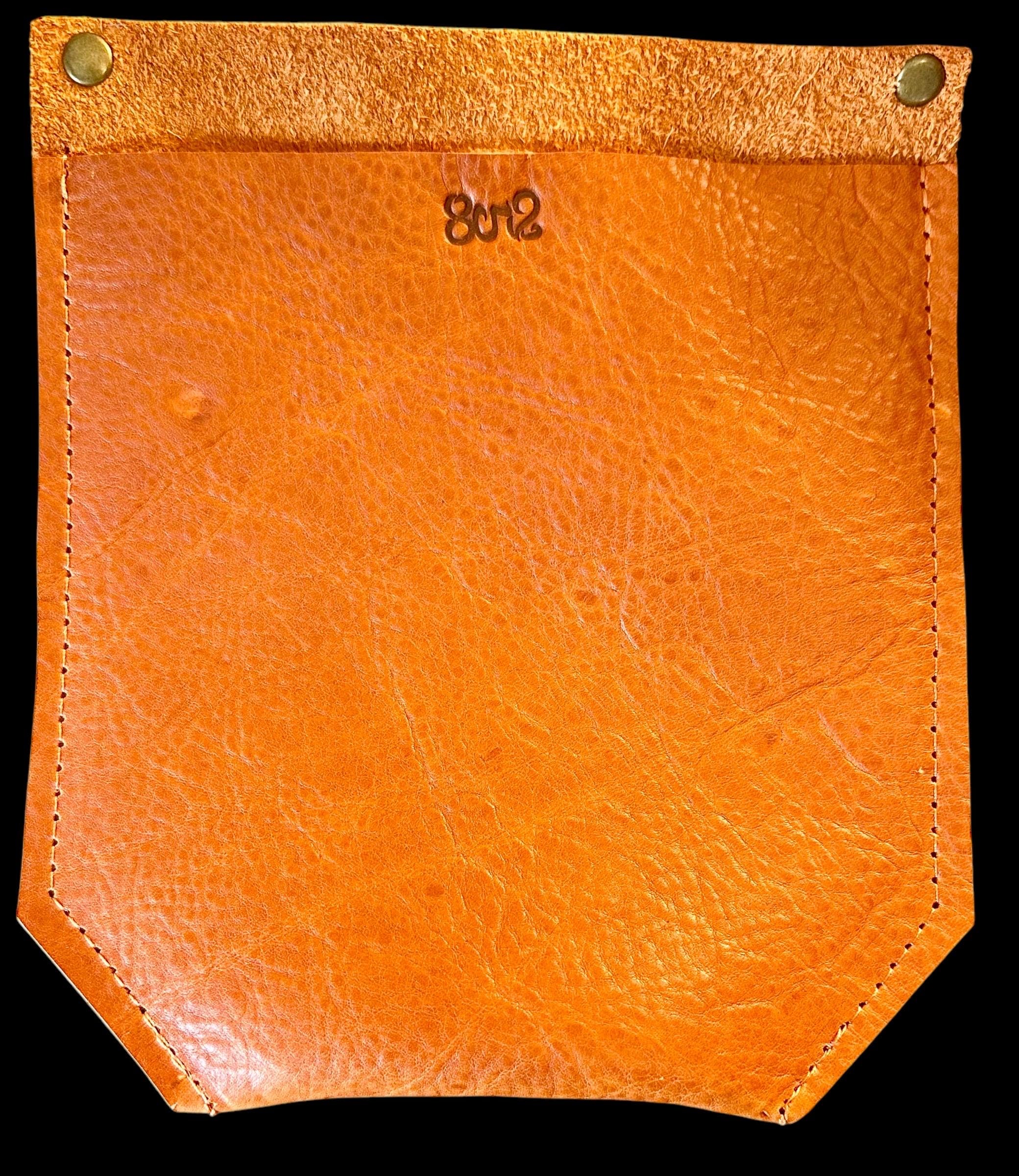 Full Grain Real Leather Autumn Orange Dog Hartlee Crossbody or Shoulder Bag Purse