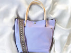 Full Grain Real Leather Authentic Pebbled Lavender Purple Leather RokStar Cross-Body Purse Handbag