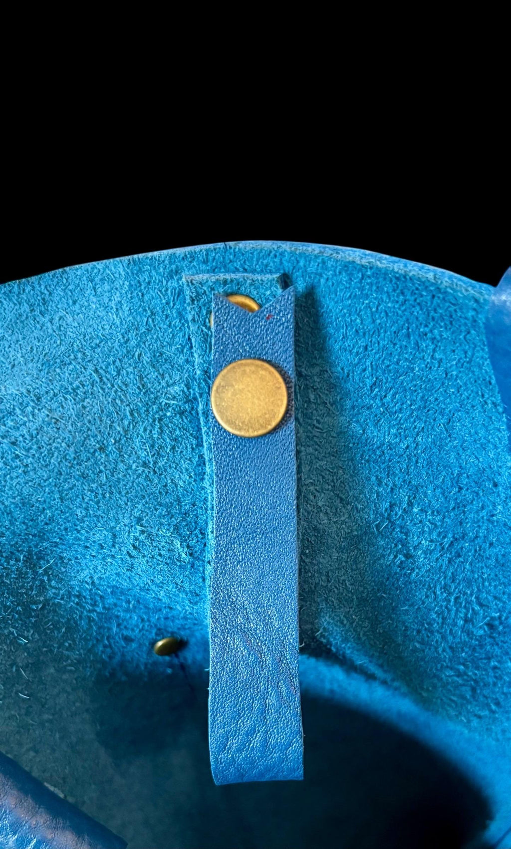 Full Grain Real Leather Blue Dog Hartlee Crossbody or Shoulder Bag Purse