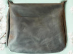 Full Grain Real Leather Zipper Mediterranean 1975 Boho Crossbody or Shoulder Bag Purse - Large