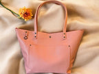 Full Grain Real Leather Authentic Pebbled Salmon Leather Classic Tote Bags-Small-Medium-Large-Extra Large