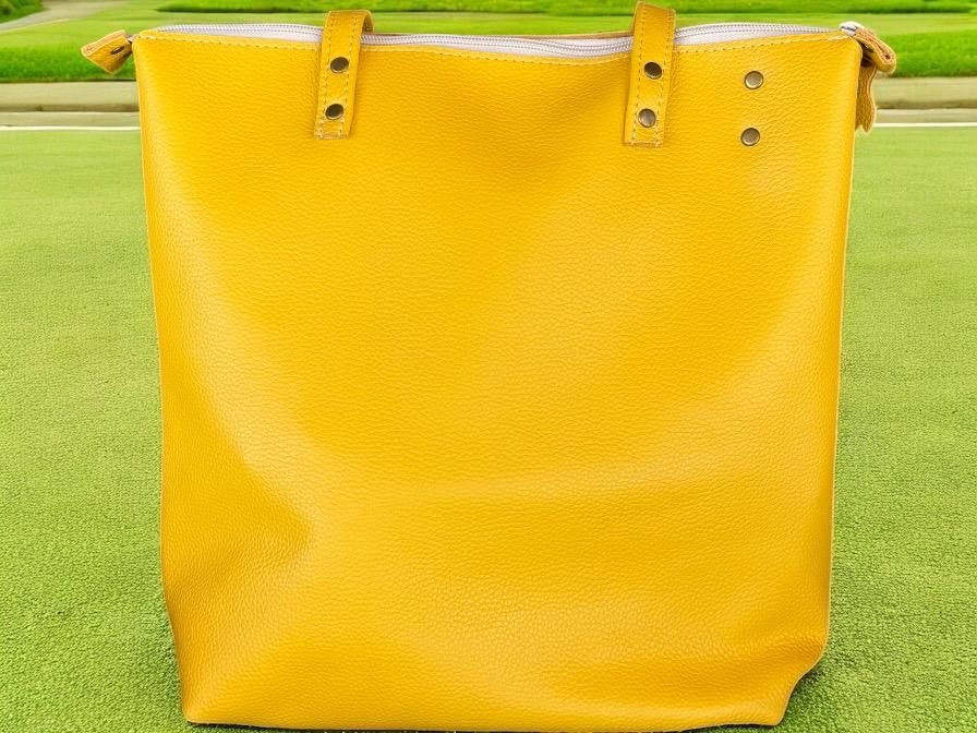Full Grain Real Leather Zipper Pebbled Yellow Hartlee Crossbody or Shoulder Bag Purse