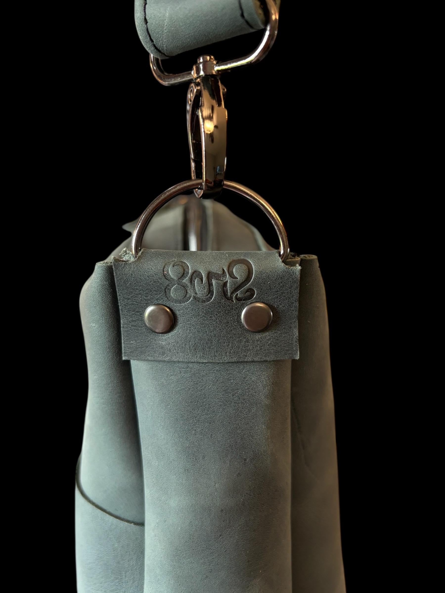 Full Grain Real Leather Zipper Mediterranean 1975 Boho Crossbody or Shoulder Bag Purse - Large