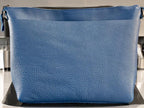 Full Grain Leather Zipper Blue Dog Penny Shoulder Bag Purse or Crossbody Bag
