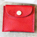 Genuine Authentic Real Leather Hazel Coin Pouch Red, White & Blue USA 4th of July