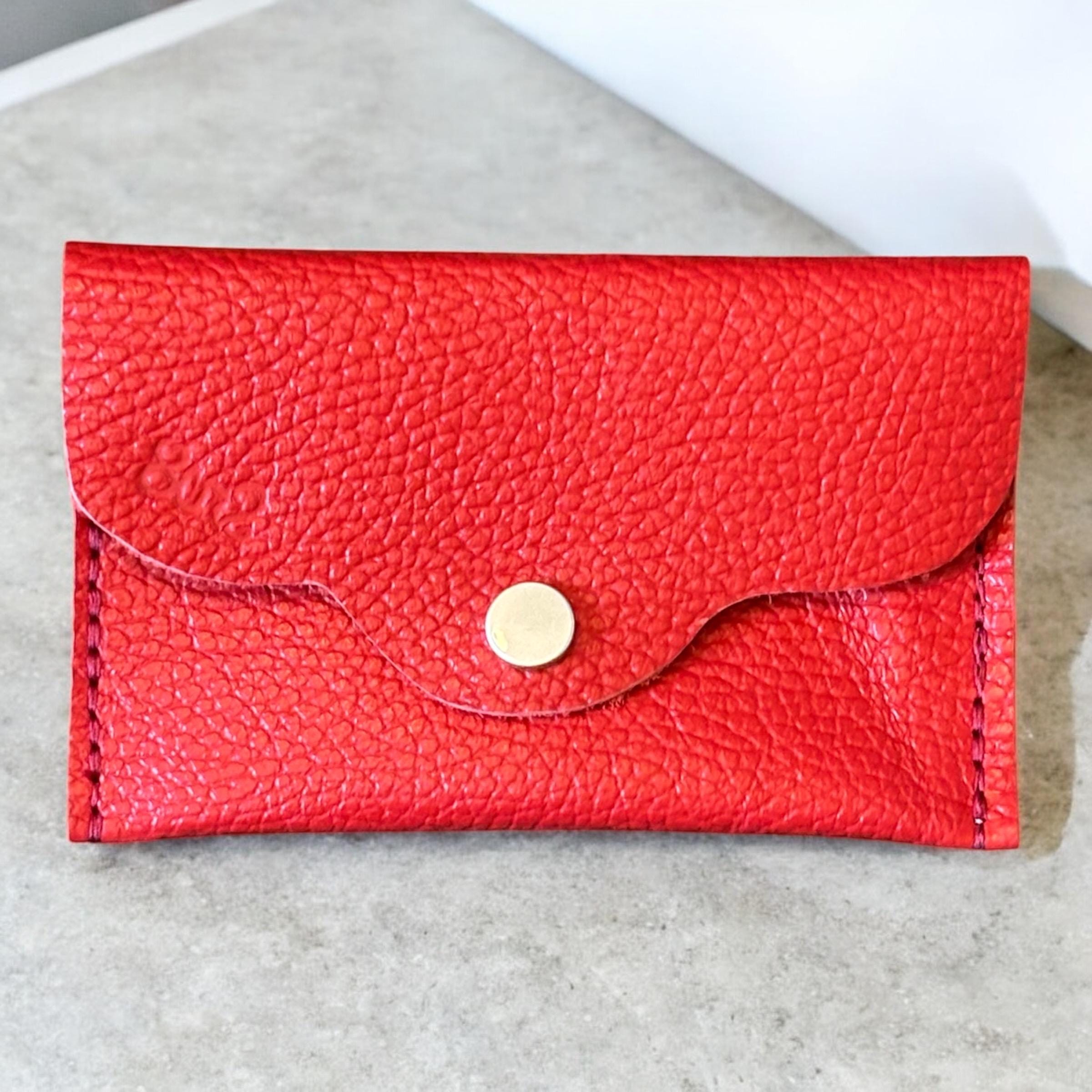 Genuine Authentic Real Leather Trudy Wallet Pouch Red, White & Blue USA 4th of July