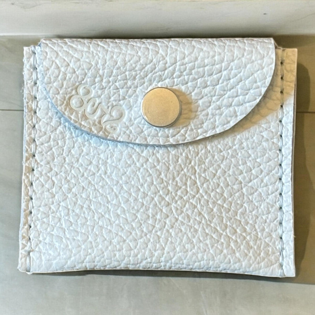 Genuine Authentic Real Leather Hazel Coin Pouch Red, White & Blue USA 4th of July