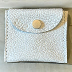 Genuine Authentic Real Leather Hazel Coin Pouch Red, White & Blue USA 4th of July