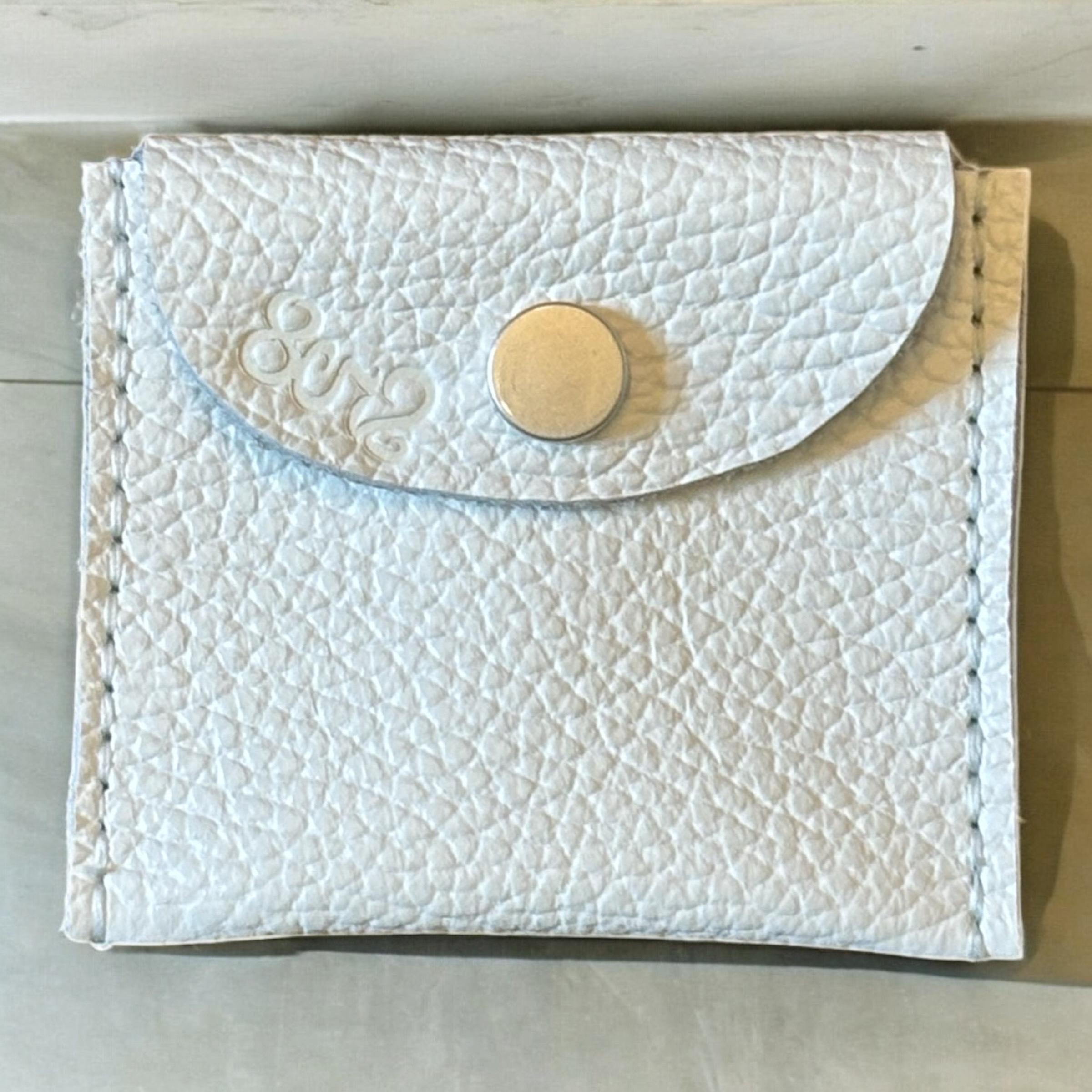 Genuine Authentic Real Leather Hazel Coin Pouch Red, White & Blue USA 4th of July