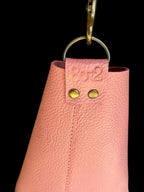 Full Grain Real Leather Pebbled Tuscan Turquoise Bucket Crossbody or Shoulder Bag Purse