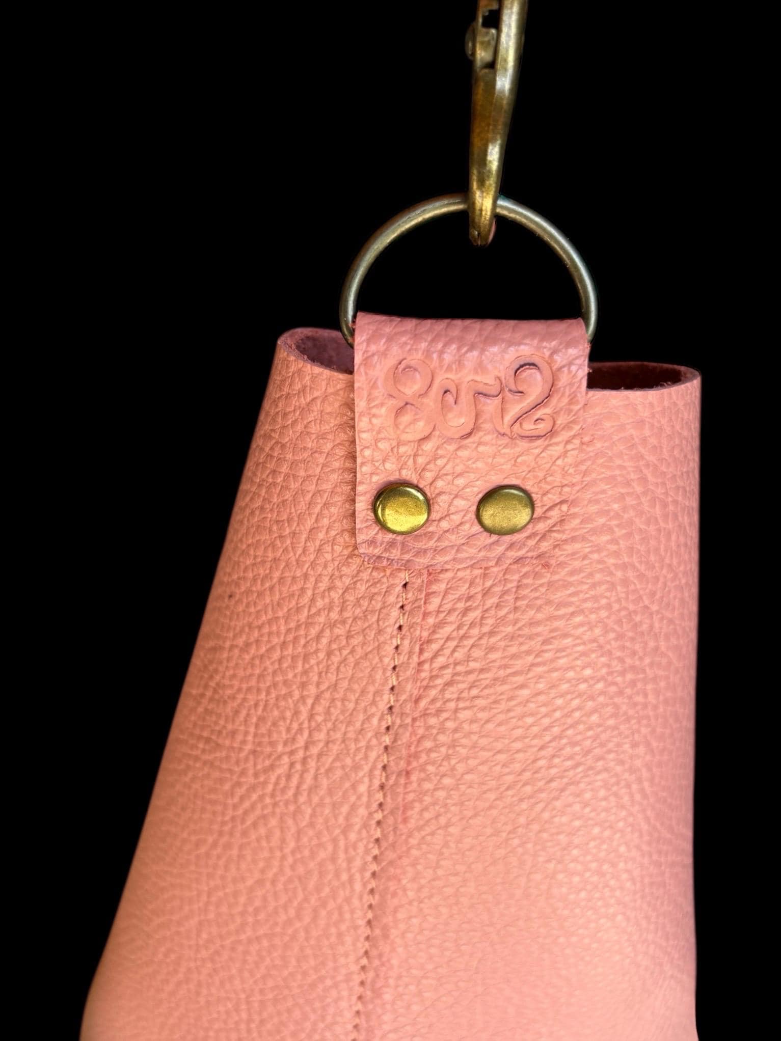 Full Grain Real Leather Pebbled Tuscan Turquoise Bucket Crossbody or Shoulder Bag Purse
