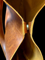Full Grain Real Leather Authentic Saddle 1975 Boho Crossbody or Shoulder Bag Purse - Small