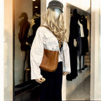 Full Grain Real Leather Authentic Saddle 1975 Boho Crossbody or Shoulder Bag Purse - Small