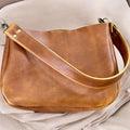 Full Grain Real Leather Authentic Saddle 1975 Boho Crossbody or Shoulder Bag Purse - Small