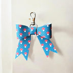 Real Leather Bow -Tote Bag, Tassel, Polkadot, Stripes, Mushrooms, Plaid