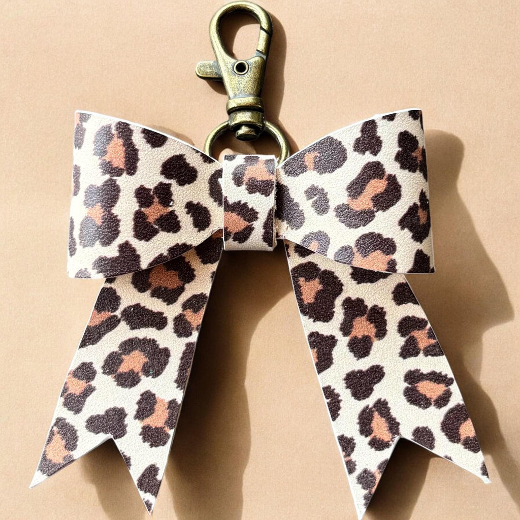 Real Leather Animal Print Bow -Tote Bag, Tassel, Leopard, Snake, Peacock, Ostrich, Zebra