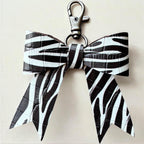 Real Leather Animal Print Bow -Tote Bag, Tassel, Leopard, Snake, Peacock, Ostrich, Zebra
