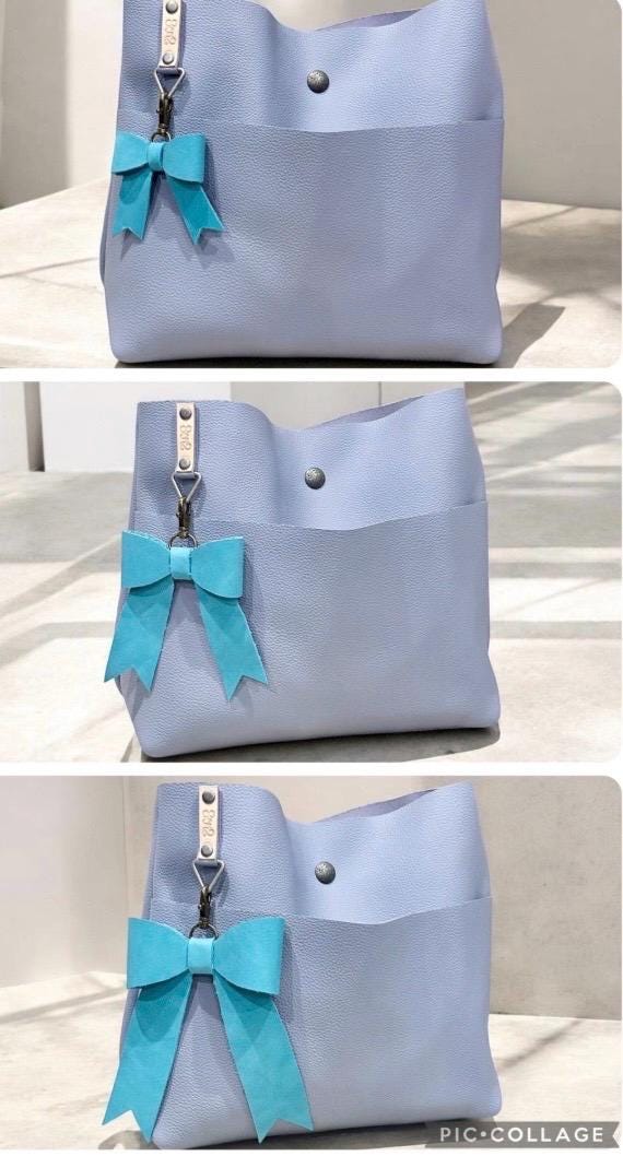 Full Grain Leather Bow – Bag Charm, Tie Dye, Unicorns