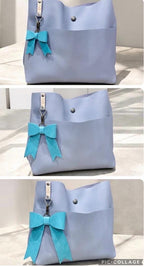 Full Grain Leather Bow – Bag Charm, Tie Dye, Unicorns