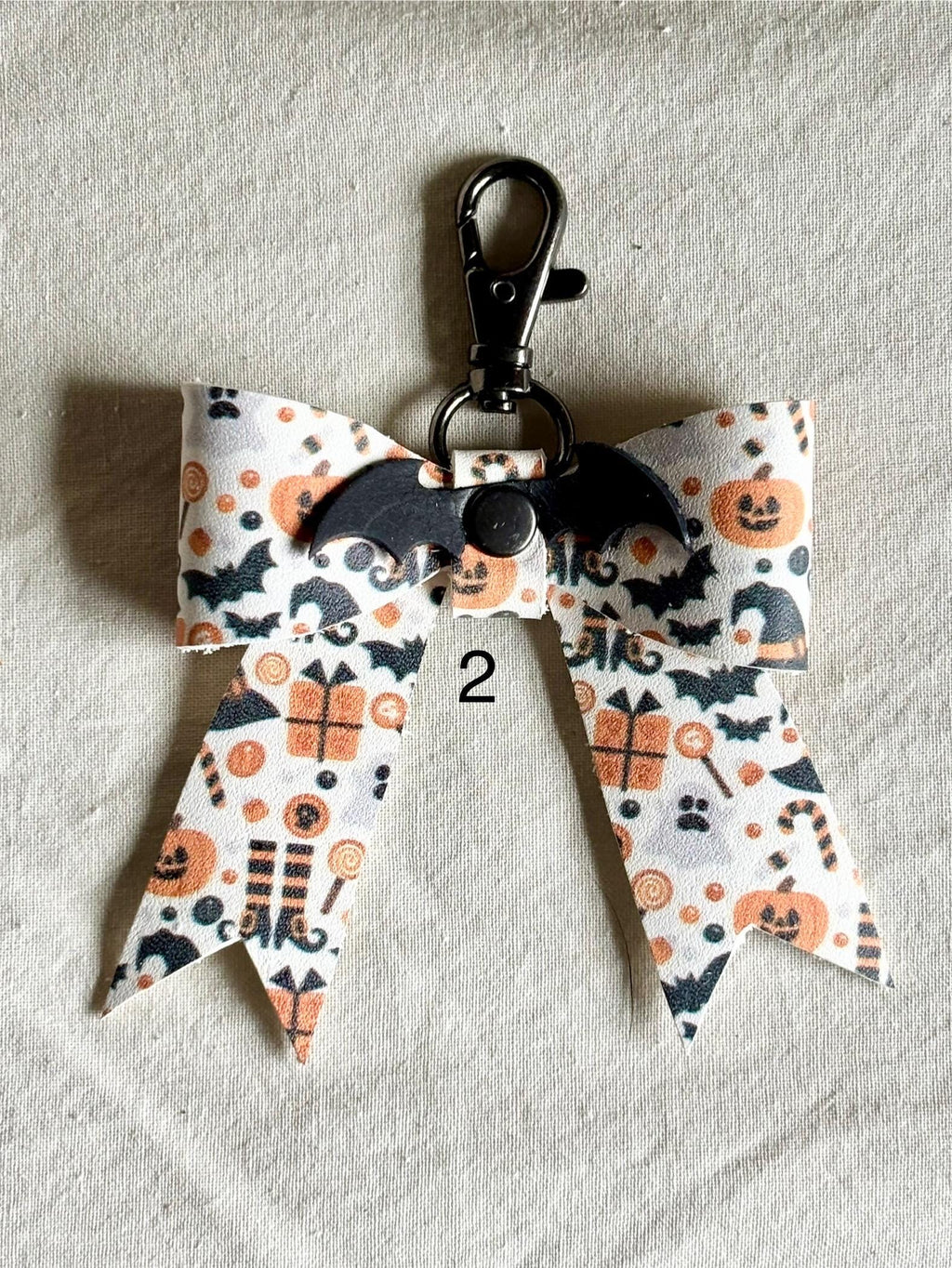 Real Leather Holiday Leather Bow -Tote Bag, Tassel, Halloween, Ghost, Witch, Bat, Spider, Pumpkin,