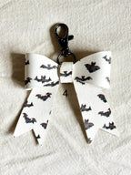 Real Leather Holiday Leather Bow -Tote Bag, Tassel, Halloween, Ghost, Witch, Bat, Spider, Pumpkin,