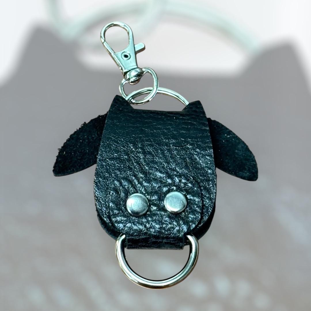 Full Grain Authentic Leather Cow Keychain Bag Charm Bling Flair Tassel