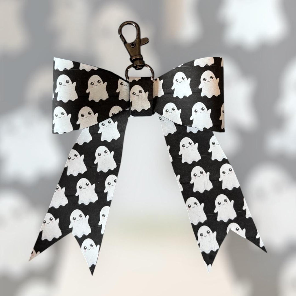 Real Leather Holiday Leather Bow -Tote Bag, Tassel, Halloween, Ghost, Witch, Bat, Spider, Pumpkin,