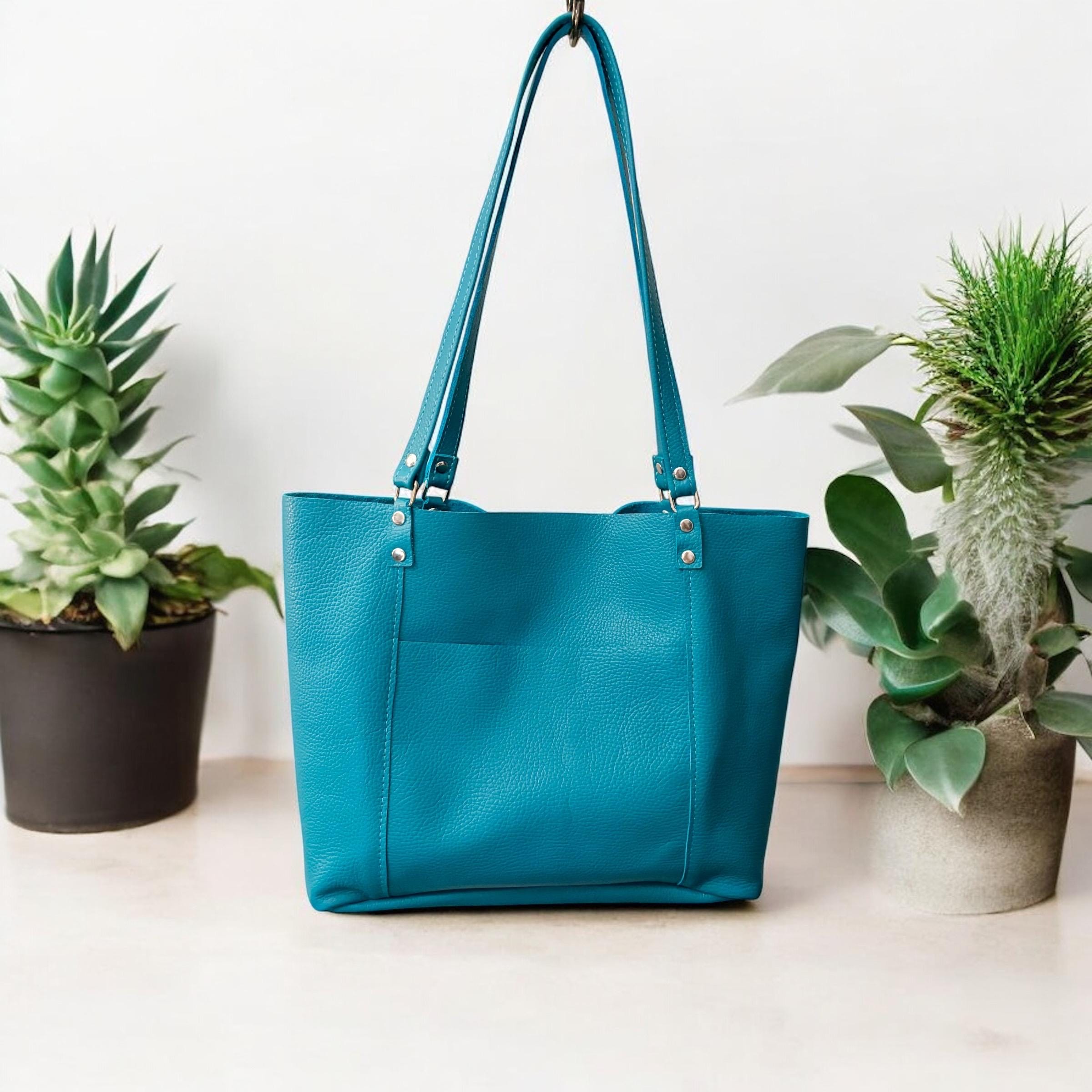Full Grain Authentic Real Leather Pebbled Aruba Leather Bazzar Tote Bags