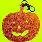 Full Grain Leather Halloween Charm, Ghost, Witch, Pumpkin Bag Bling