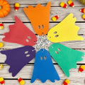 Full Grain Leather Rainbow Ghost Charm, Halloween Bag Bling