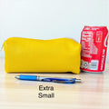 Colorful Leather Pencil Case - Handmade Zipper Pouch - Makeup Brush Holder - Travel Accessories