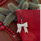 Real Leather Holiday Leather Bow -Tote Bag, Tassel, Reindeer, Candy Cane, Christmas Tree, Santa, Gingerbread Man, Christmas