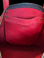 Full Grain Real Leather Zipper Red Dog Hartlee Crossbody or Shoulder Bag Purse