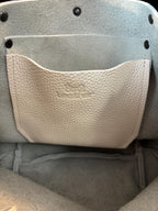 Full Grain Real Leather Pebbled Chalk White RokStar Crossbody or Shoulder Bag Purse