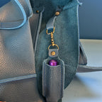 Full Grain Authentic Leather Lipstick or Chapstick Holder Keychain