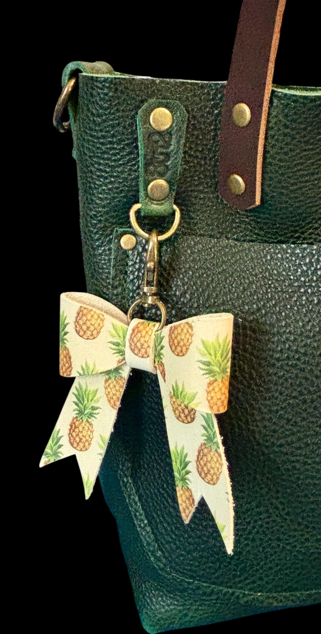 Full Grain Real Leather Forest Green Dog RokStar Crossbody or Shoulder Bag Purse