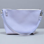 Handcrafted Full Grain Leather Crossbody Bag - Light Blue Shoulder Purse