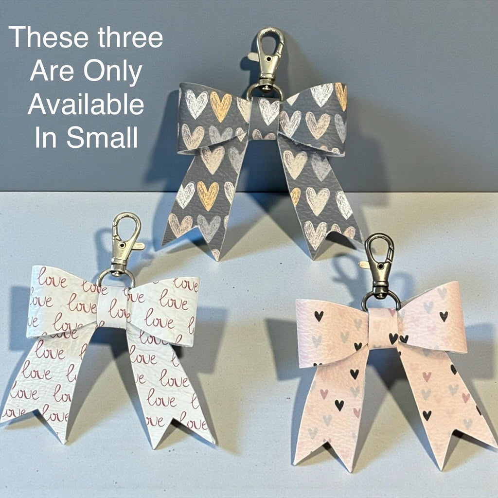 Real Leather Holiday Bow - Bag Charm & Tassel