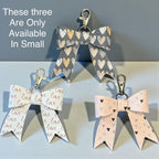 Real Leather Holiday Bow - Bag Charm & Tassel