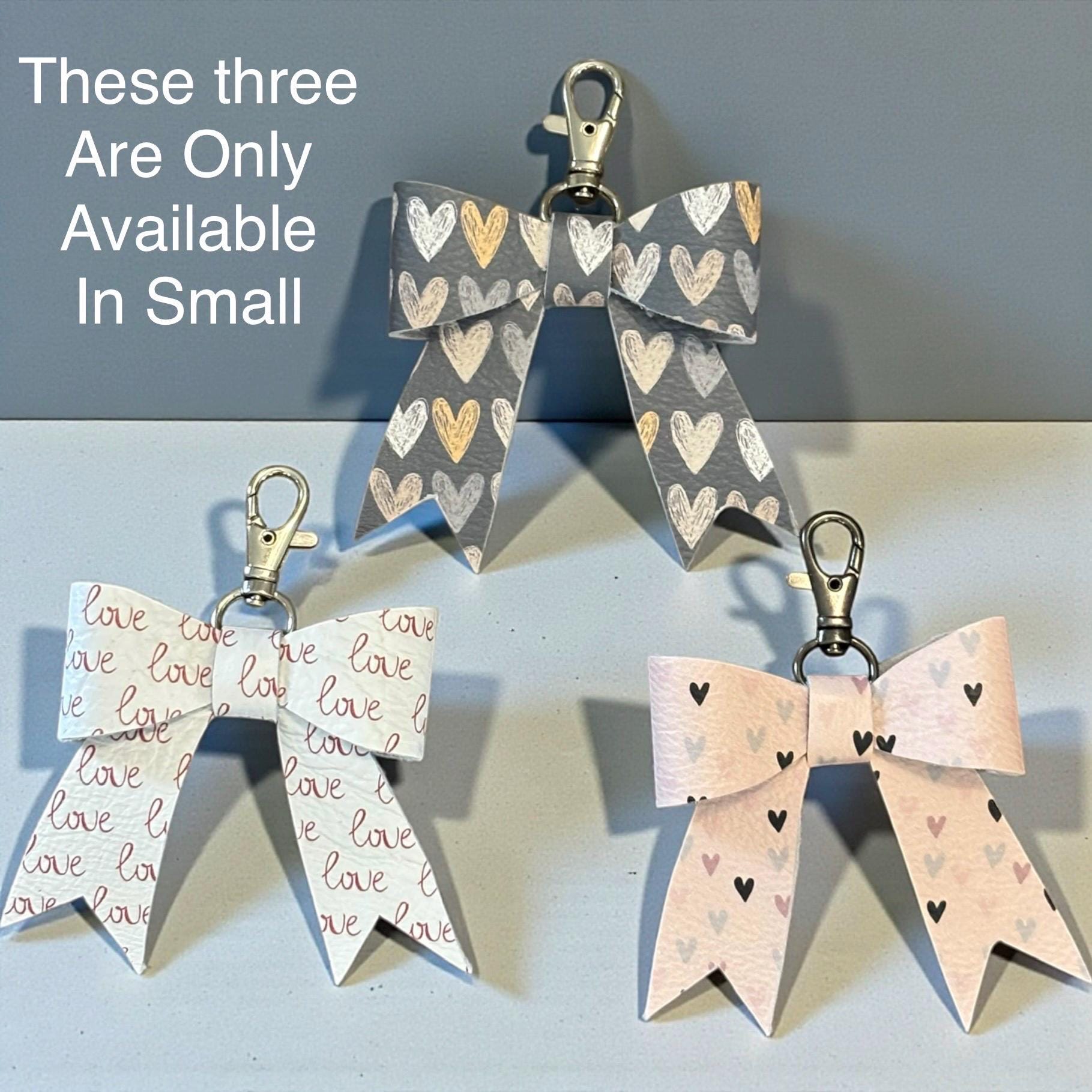 Real Leather Holiday Bow - Bag Charm & Tassel