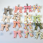 Real Leather Holiday Bow - Bag Charm & Tassel