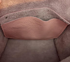 Full Grain Authentic Real Leather Pebbled Pasa Pink Little Kev Inside Out Tote