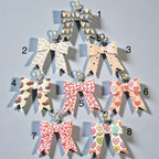 Real Leather Holiday Bow - Bag Charm & Tassel