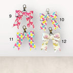 Real Leather Holiday Bow - Bag Charm & Tassel