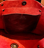 Full Grain Real Leather Black Cherry Dog RokStar Crossbody or Shoulder Bag Purse